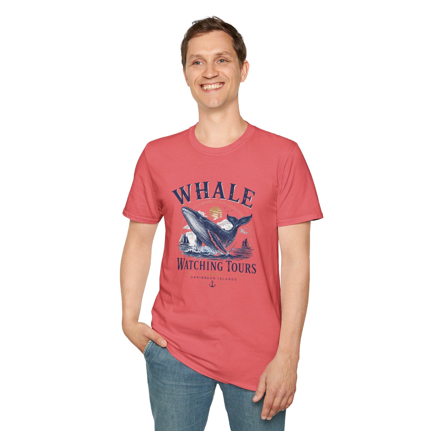 Whale Watching Tours Unisex Softstyle T-Shirt