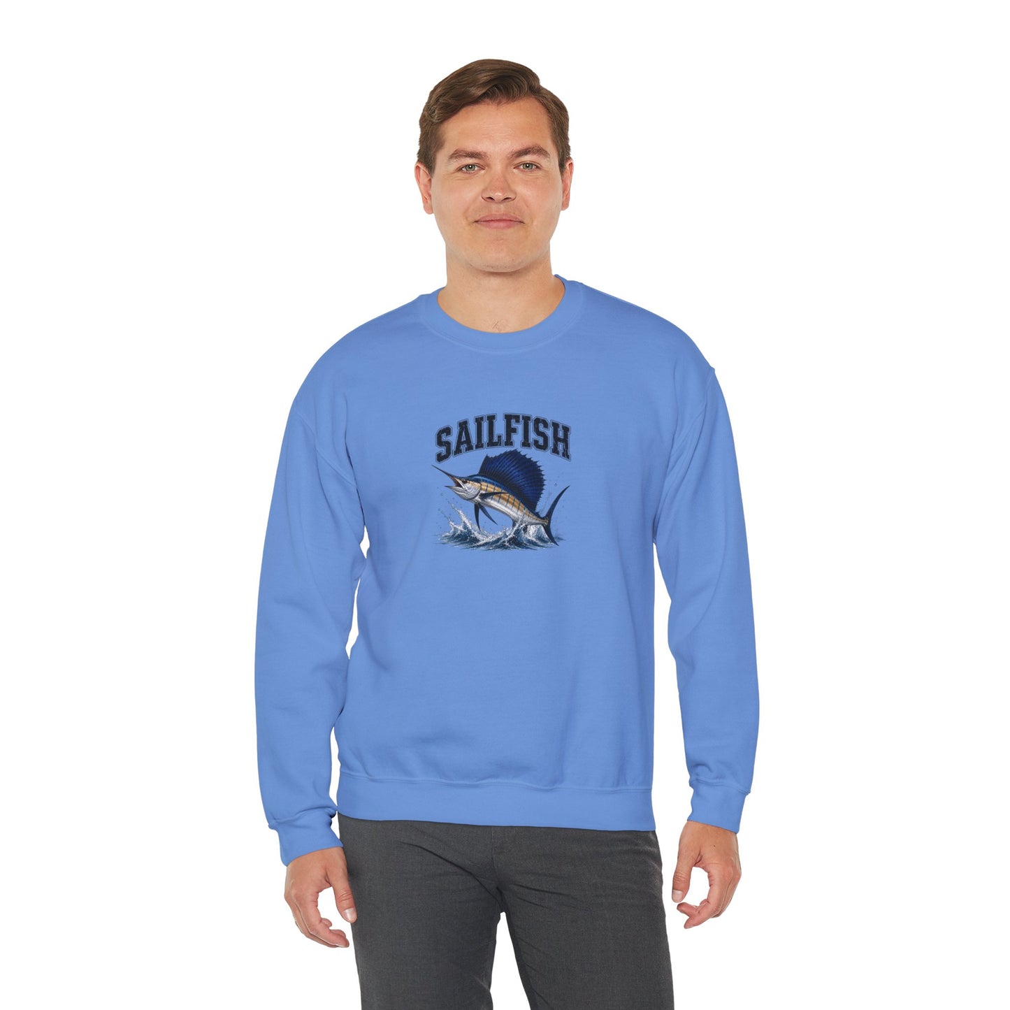 Sailfish Graphic Sweatshirt – Vintage Marlin Fishing Crewneck