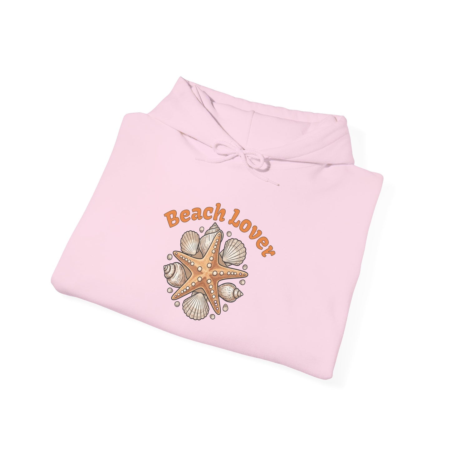 Beach Lover Starfish Hoodie — Coastal Seashell Graphic Sweatshirt
