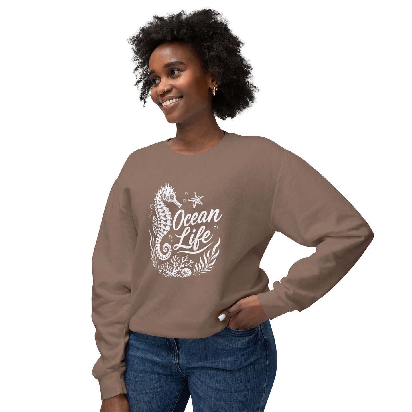 Ocean Life Seahorse Crewneck Sweatshirt