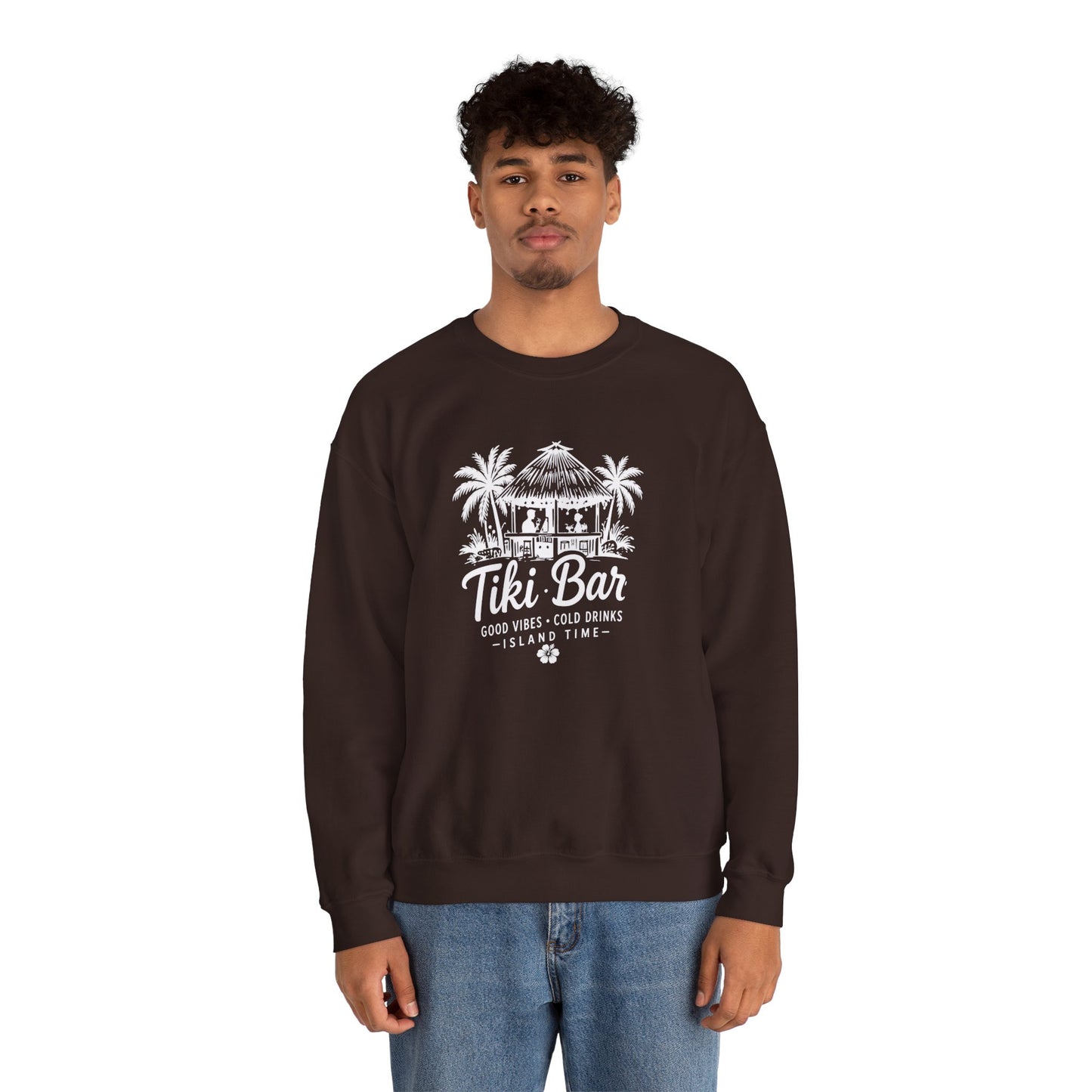 Tiki Bar Crewneck Sweatshirt – Island Vibes Graphic Pullover
