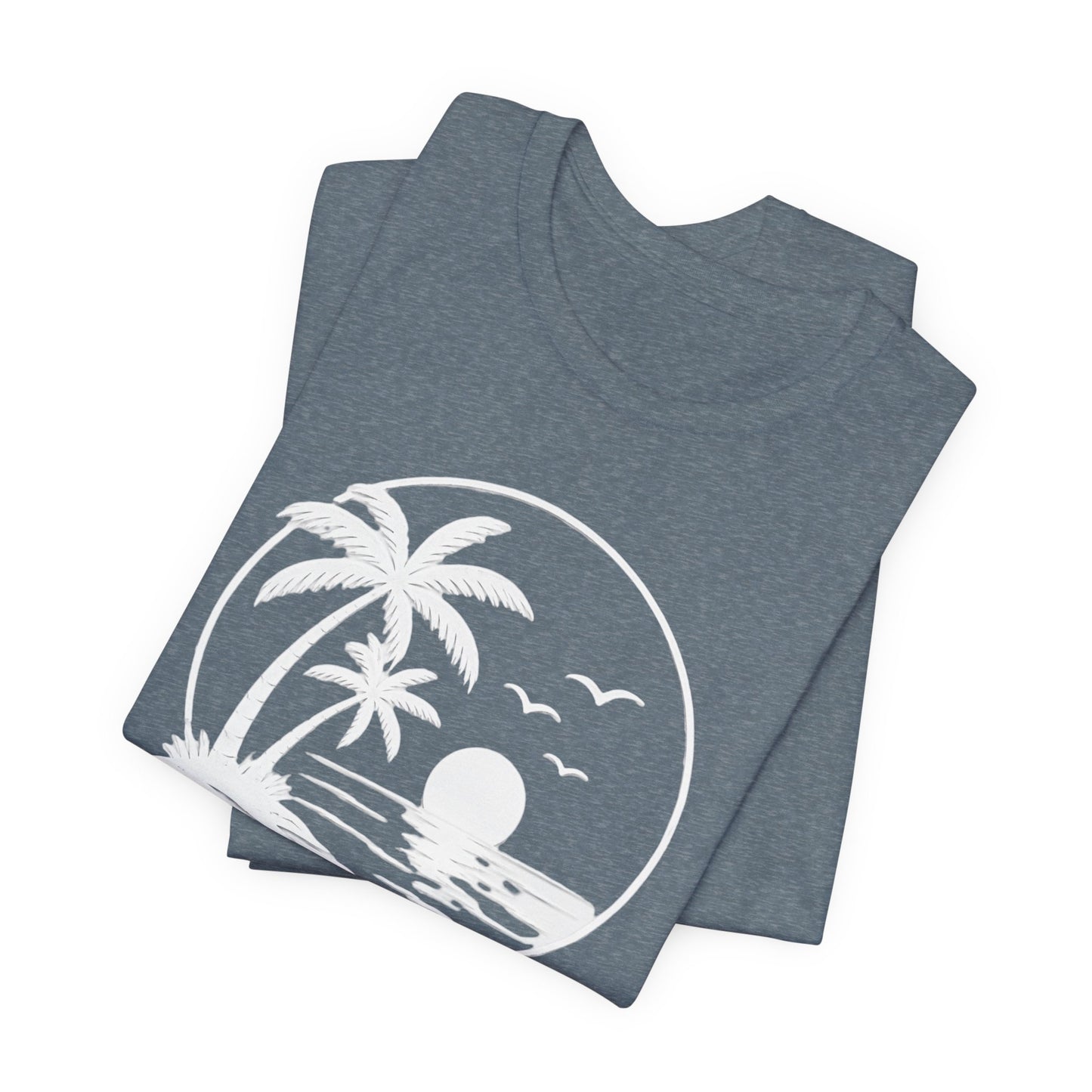 Beach Life T-Shirt – Palm Tree Sunset Graphic Tee