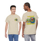 Cocktail Parrot Tee - Fun Retro Style, Unisex  Heavy Cotton T-Shirt,