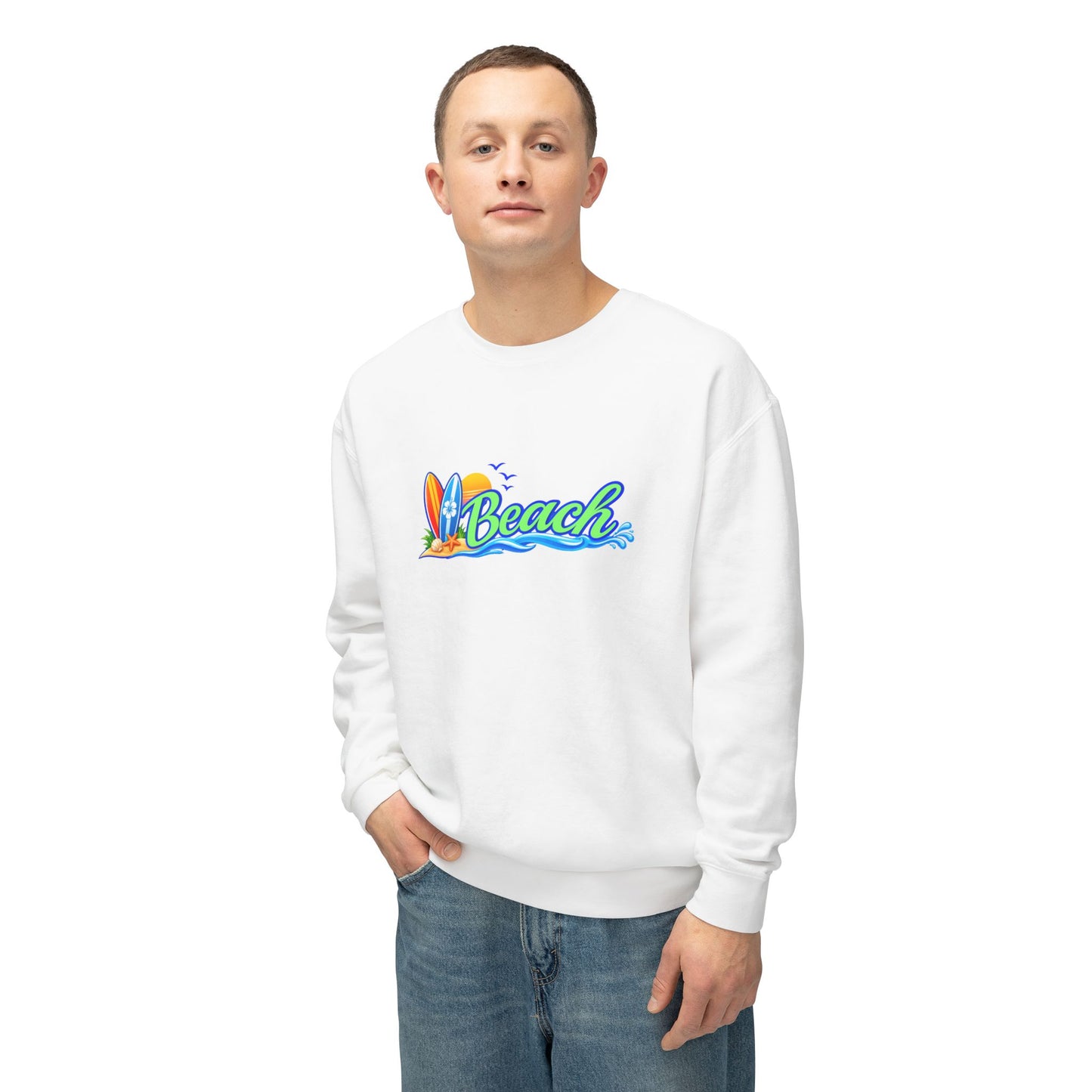 Beach Surf Vibes Crewneck Sweatshirt- Comfort Colors®