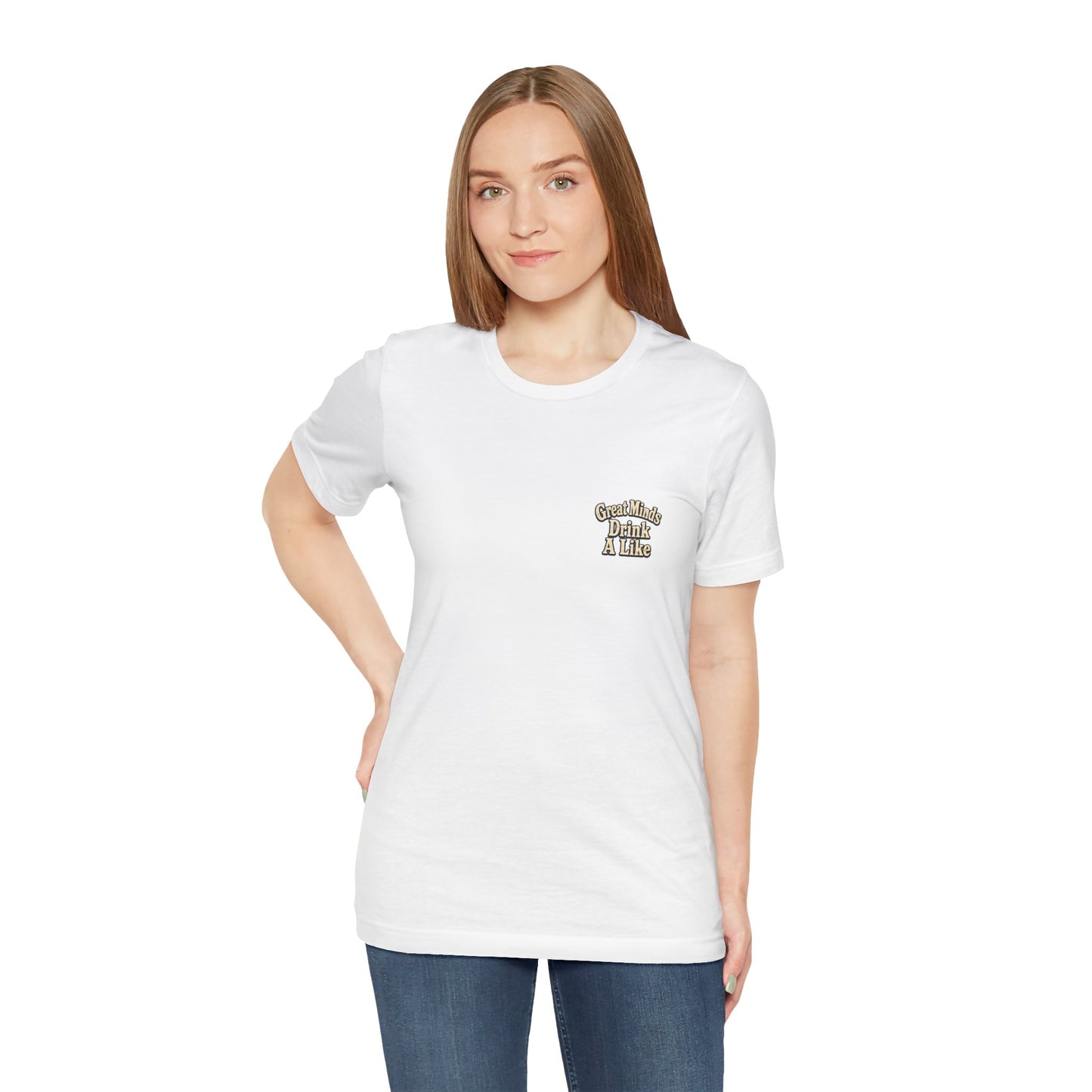 "Great Minds Drink A Like" Tropical Beach Liquor Graphic Tee