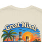 "Great Minds Drink A Like" Tropical Beach Liquor Graphic Tee