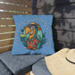 Outdoor Pillow — "Living the Caribbean Life" Parrot Tropical Decorative Pillow