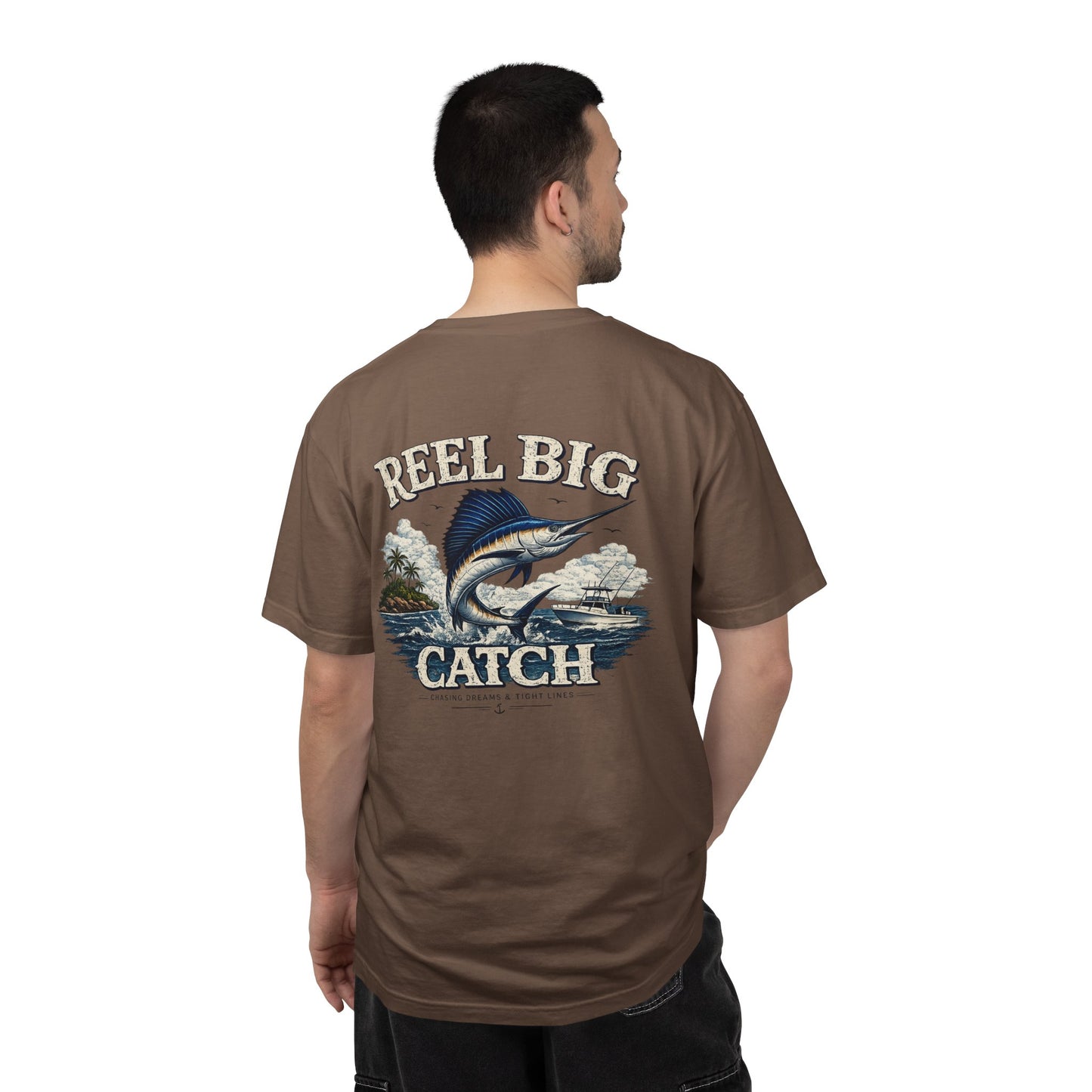 Reel Big Catch Fishing T-Shirt — Sailfish Offshore Angler Tee