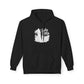 Surf Sketch Hoodie — Minimal Beach Palm Line Art Sweatshirt