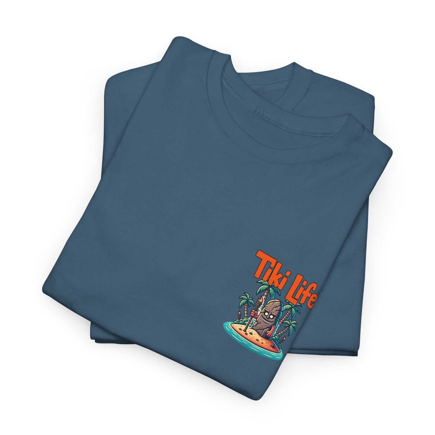 Tiki Life Island Tee - Unisex Heavy Cotton T-Shirt
