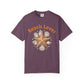 Purple t-shirt with starfish and shell design and 'Beach Lover' text on a white background