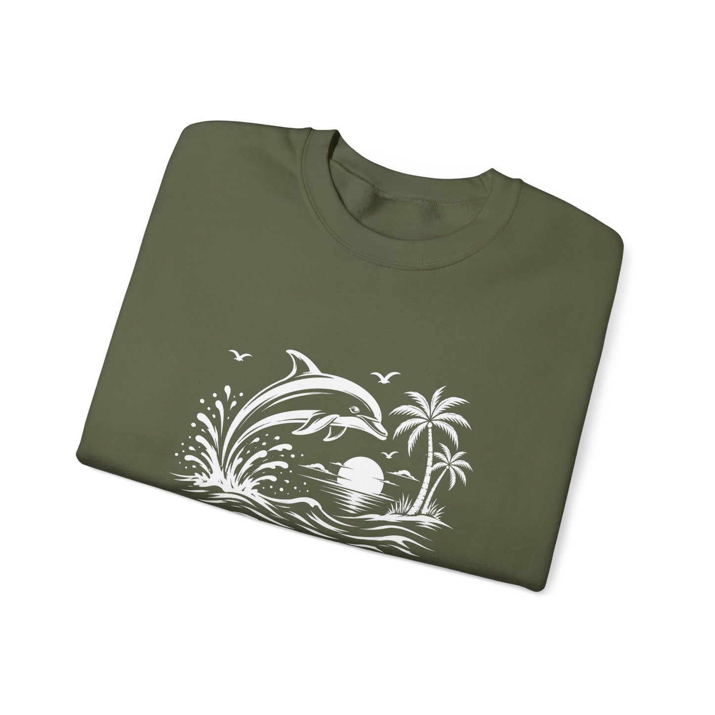 Dolphin Sunset Crewneck Sweatshirt