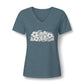 Floral Flip-Flop V-Neck Tee — Women's Tropical Beach Shirt