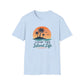 Island Life T-Shirt — "Livin' The Island Life" Retro Palm Sunset Tee