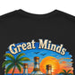 "Great Minds Drink A Like" Tropical Beach Liquor Graphic Tee
