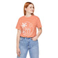 Beach Flip Flop Palm Circle Graphic Tee