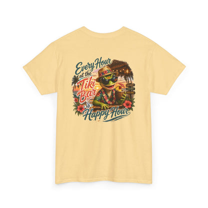 T-Shirt - "Every Hour at the Tiki Bar is Happy Hour" Vintage Tropical Tee