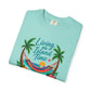 Island Time T-Shirt — "Living on Island Time" Tropical Hammock Tee