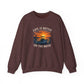 "Life Is Better On The Water" Crewneck Sweatshirt -Boat Sunset Graphic