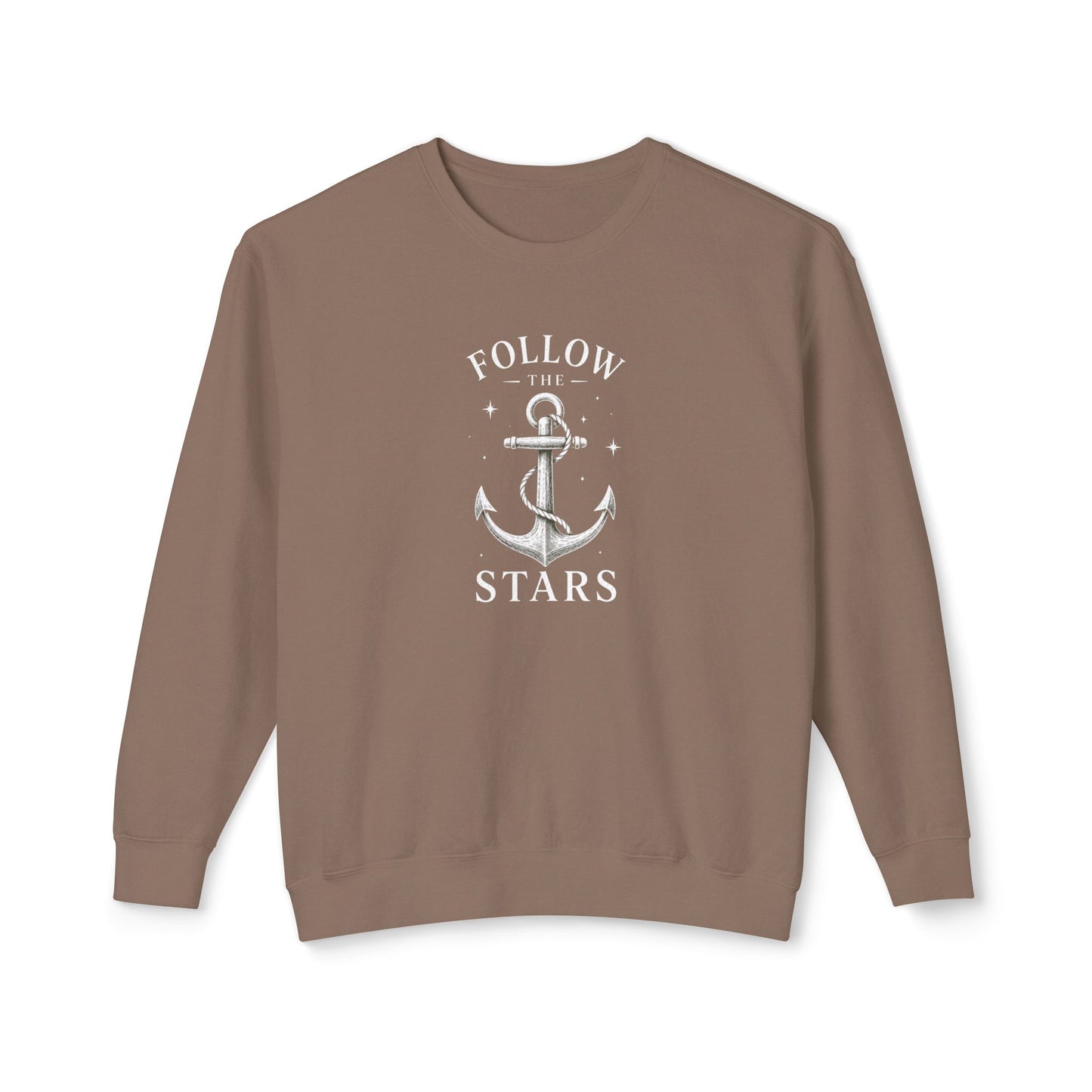 Anchor 'Follow the Stars' Crewneck Sweatshirt — Nautical Vintage Anchor Graphic