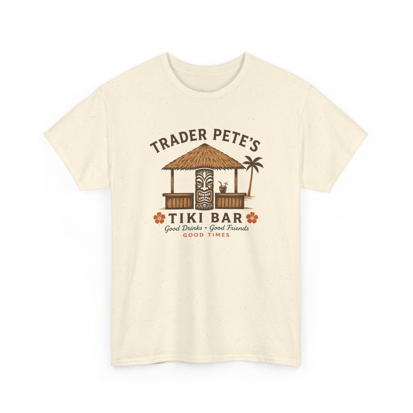 Trader Pete's Tiki Bar Tee — Retro Tropical Vacation Shirt