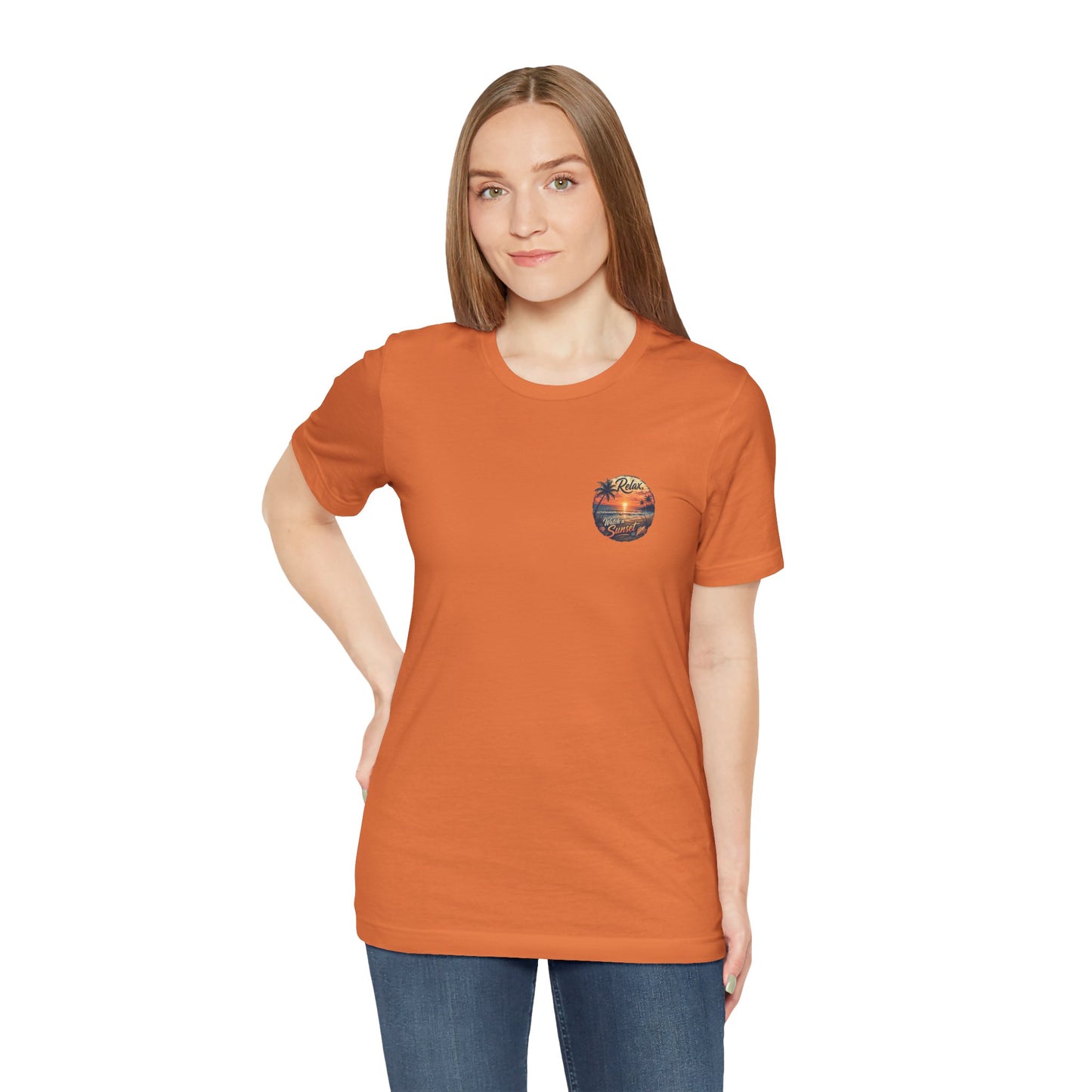 Sunset Beach Tee — "Relax Watch a Sunset" Graphic T-Shirt