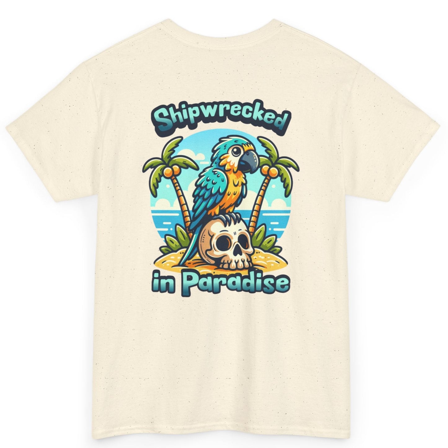 Shipwrecked in Paradise Tropical Unisex Heavy Cotton T-Shirt