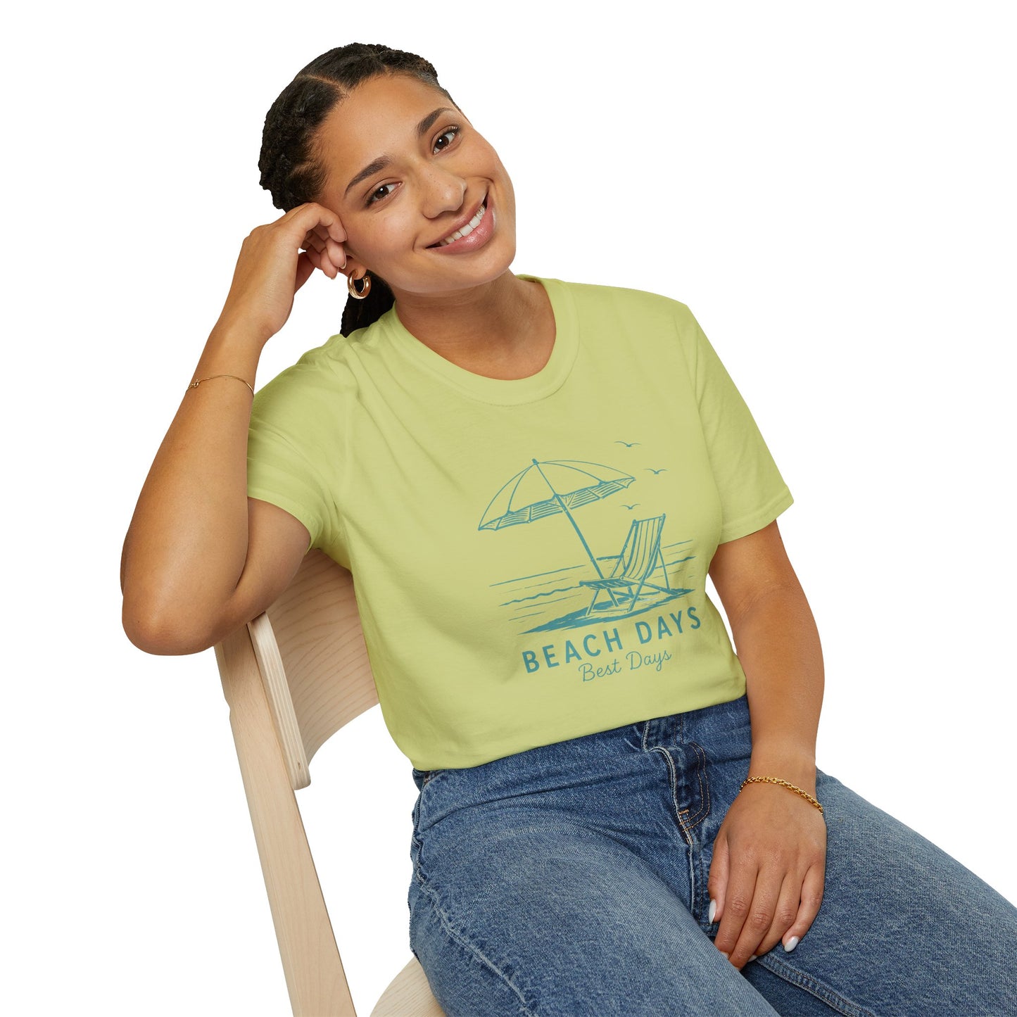 Beach Days T-Shirt — Relaxing Beach Chair & Umbrella Graphic