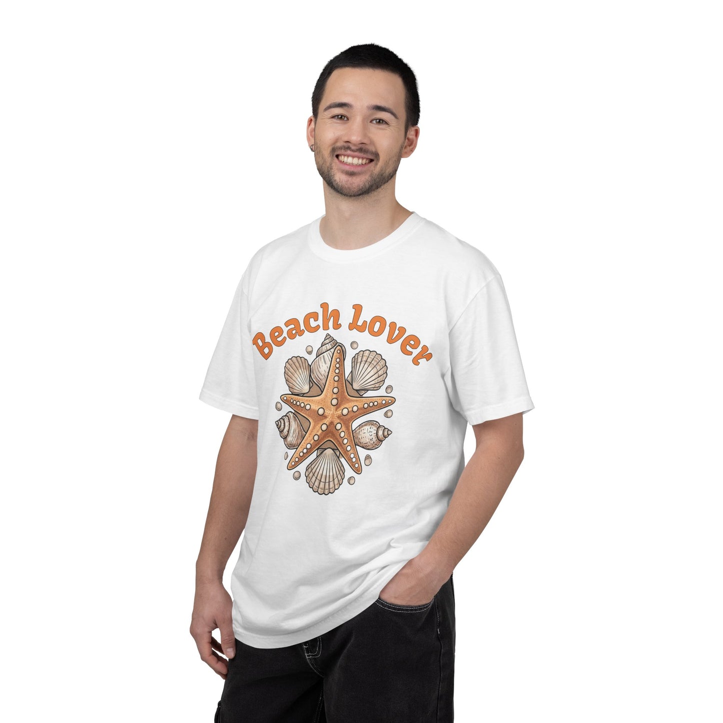 Beach Lover T-Shirt — Seashell & Starfish Graphic Tee