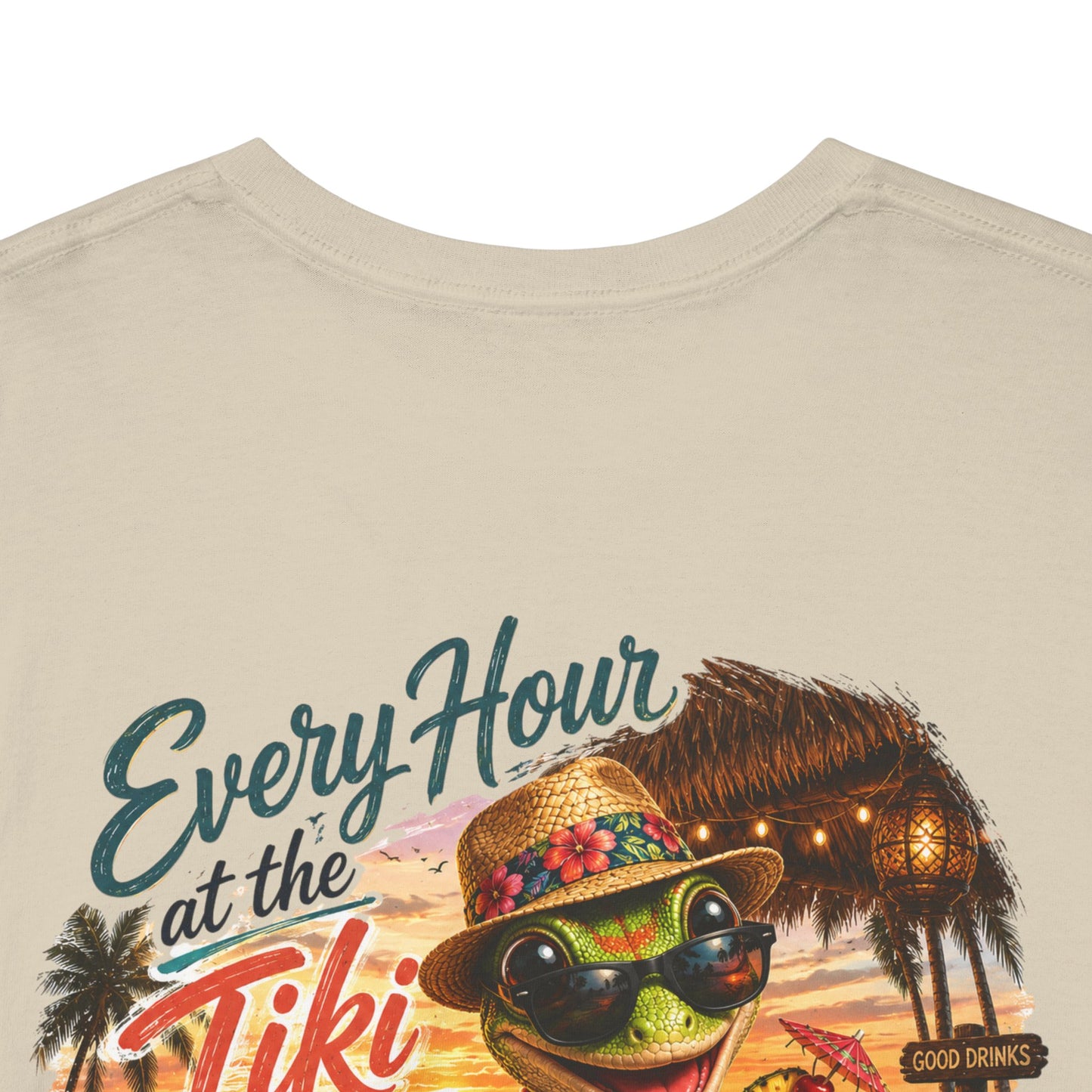 T-Shirt - "Every Hour at the Tiki Bar is Happy Hour" Vintage Tropical Tee