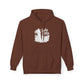 Surf Sketch Hoodie — Minimal Beach Palm Line Art Sweatshirt