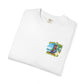 T-Shirt — "Living in Paradise and Loving It" Tropical Parrot Beach Tee
