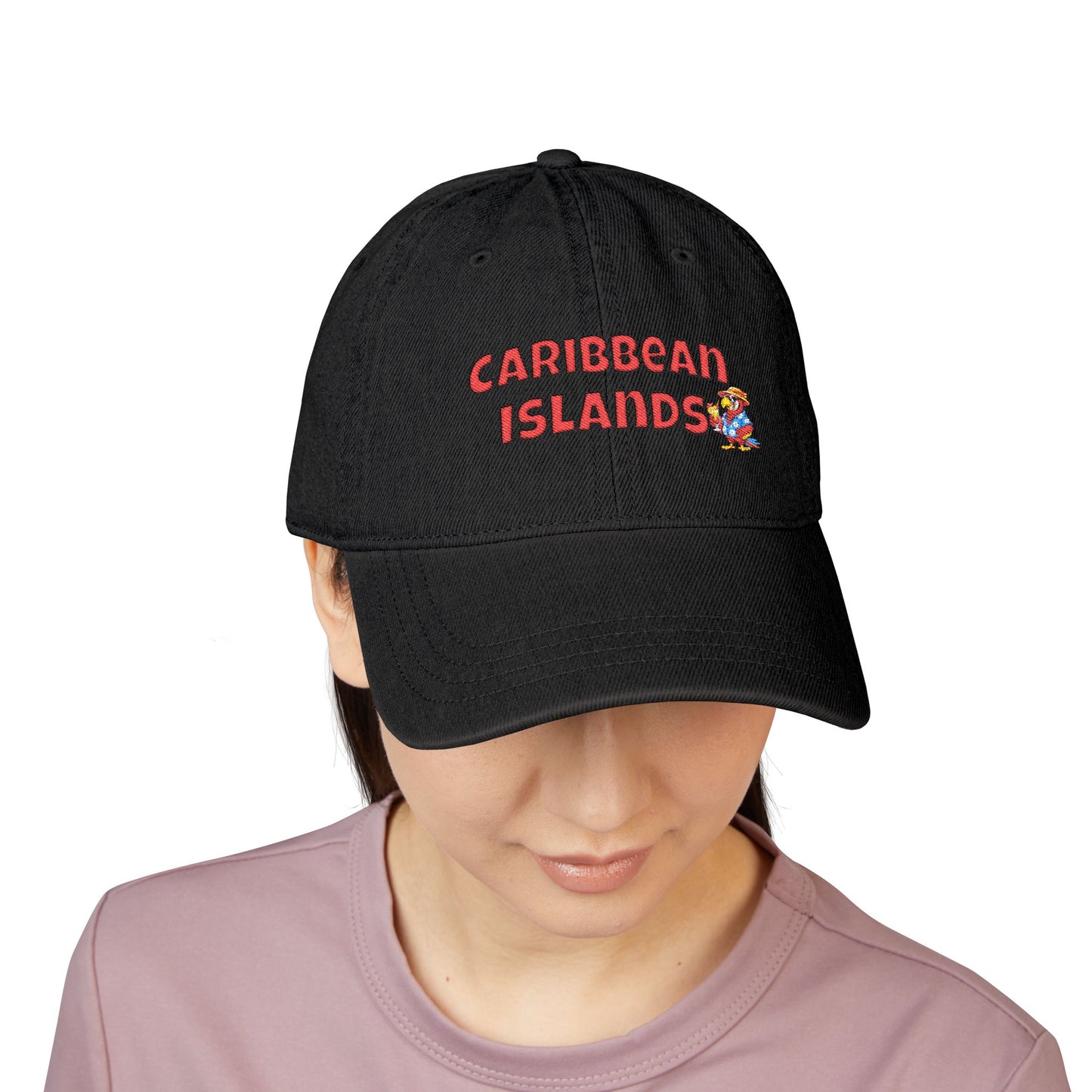 Caribbean Islands Embroidered Denim Hat