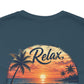 Sunset Beach Tee — "Relax Watch a Sunset" Graphic T-Shirt