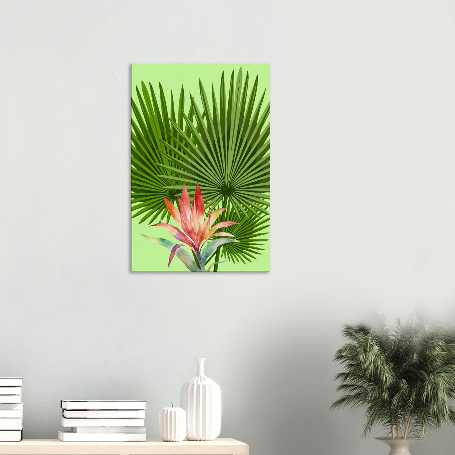 Trio Palmetto Palm Canvas Wall Print by Caribbean Rays