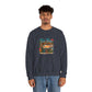 Tiki Bar Crewneck Sweatshirt — Retro Tropical Sunset Design