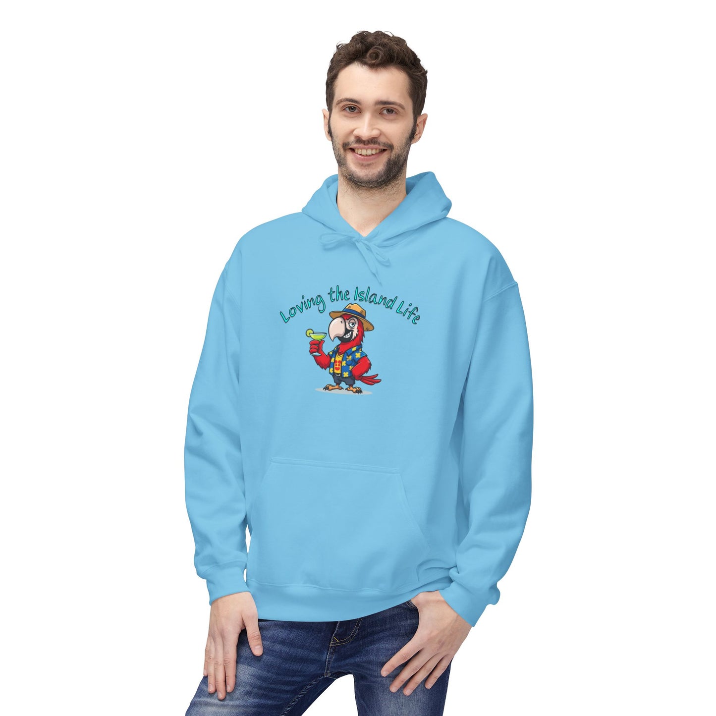 Loving the Island Life Hoodie — Tropical Beach Vacation Pullover