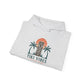 Tiki Vibes Hoodie — Retro Sunset Palm Tree Sweatshirt