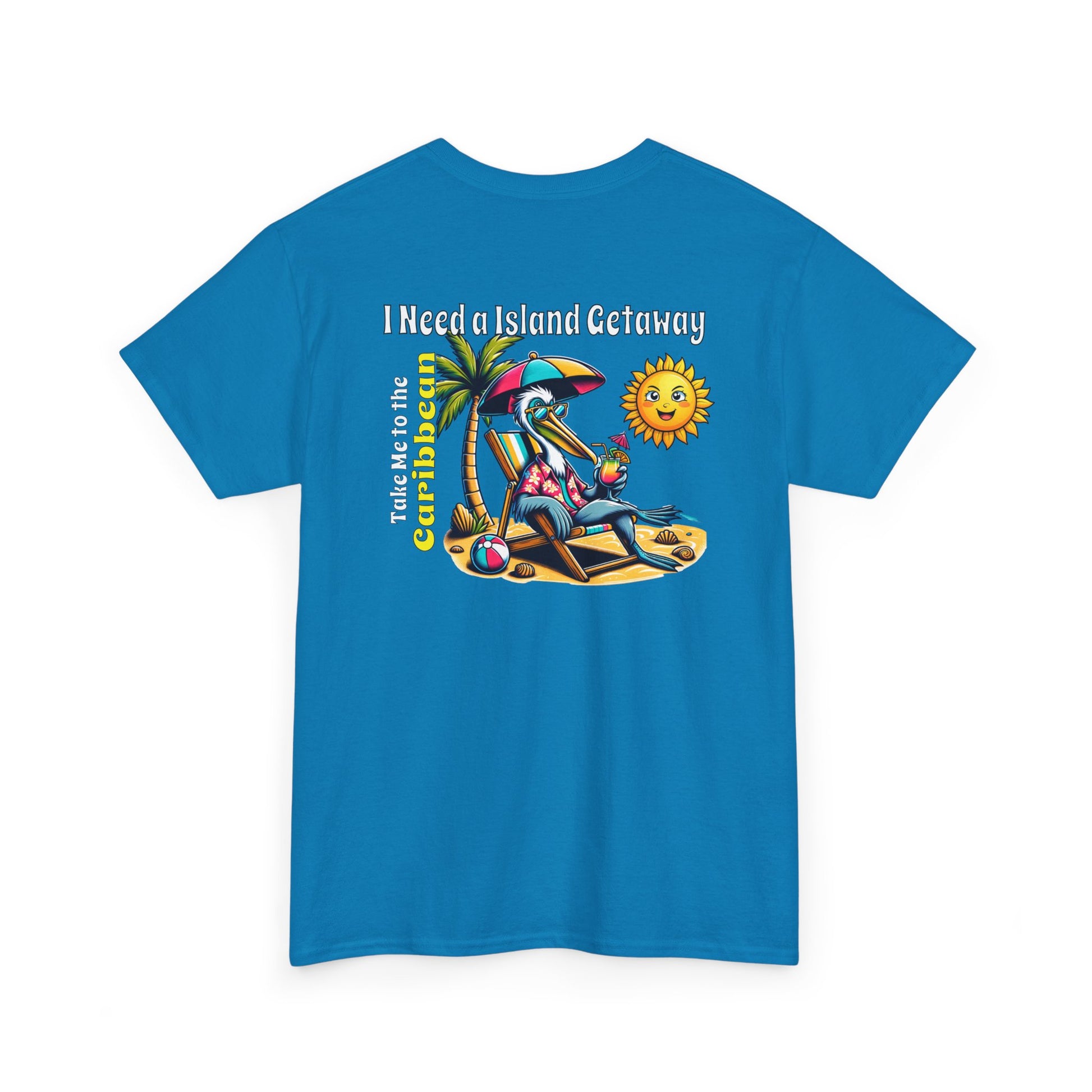 Island Getaway Unisex Heavy Cotton Tee by Caribbean Rays