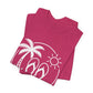 Beach Flip Flop Palm Circle Graphic Tee