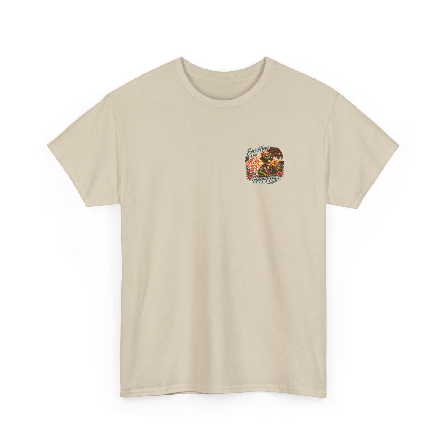T-Shirt - "Every Hour at the Tiki Bar is Happy Hour" Vintage Tropical Tee