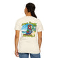 T-Shirt — "Living in Paradise and Loving It" Tropical Parrot Beach Tee