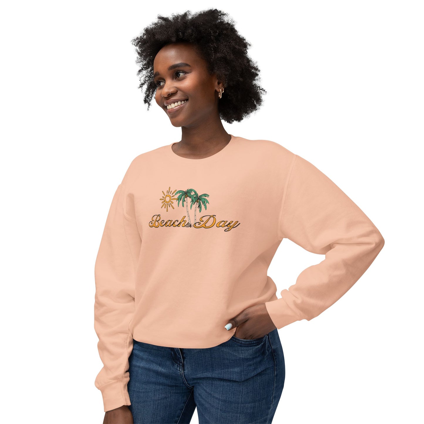 Beach Club Beach Day Unisex Lightweight Crewneck Sweatshirt