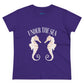 Under The Sea Seahorse Women's Midweight Cotton Tee at Caribbean Rays