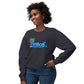 Beach Graphic Crewneck Sweatshirt — Palm Tree Retro Surf Vibe
