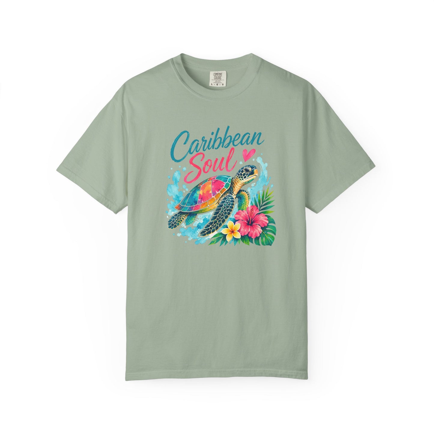 Caribbean Soul T-Shirt — Sea Turtle Floral Tropical Tee