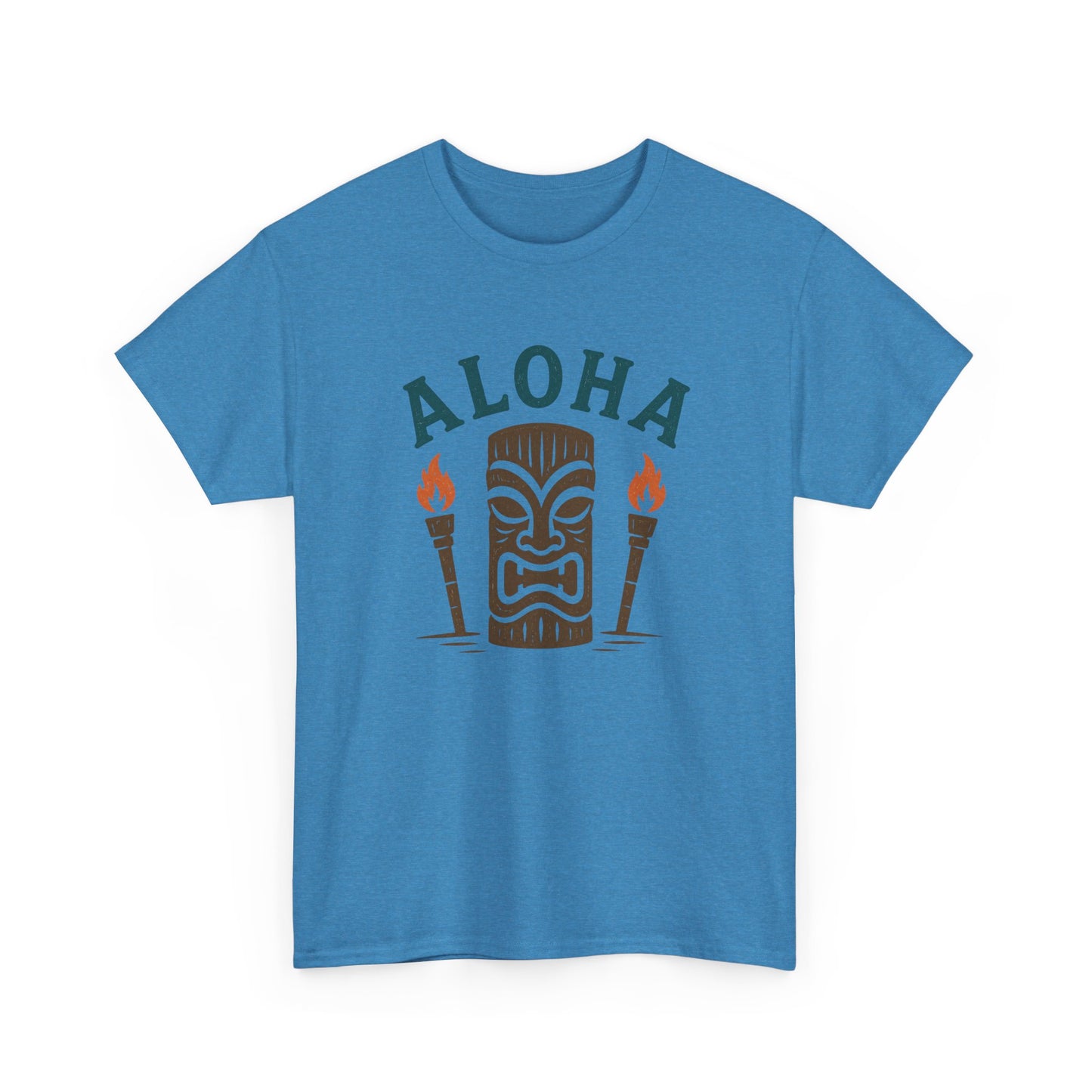 Aloha Tiki Tribal Tee with Torches- Tiki T-Shirt