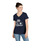 Bahamas Palm Beach V-Neck Tee — Ladies' Tropical Vacation T-Shirt