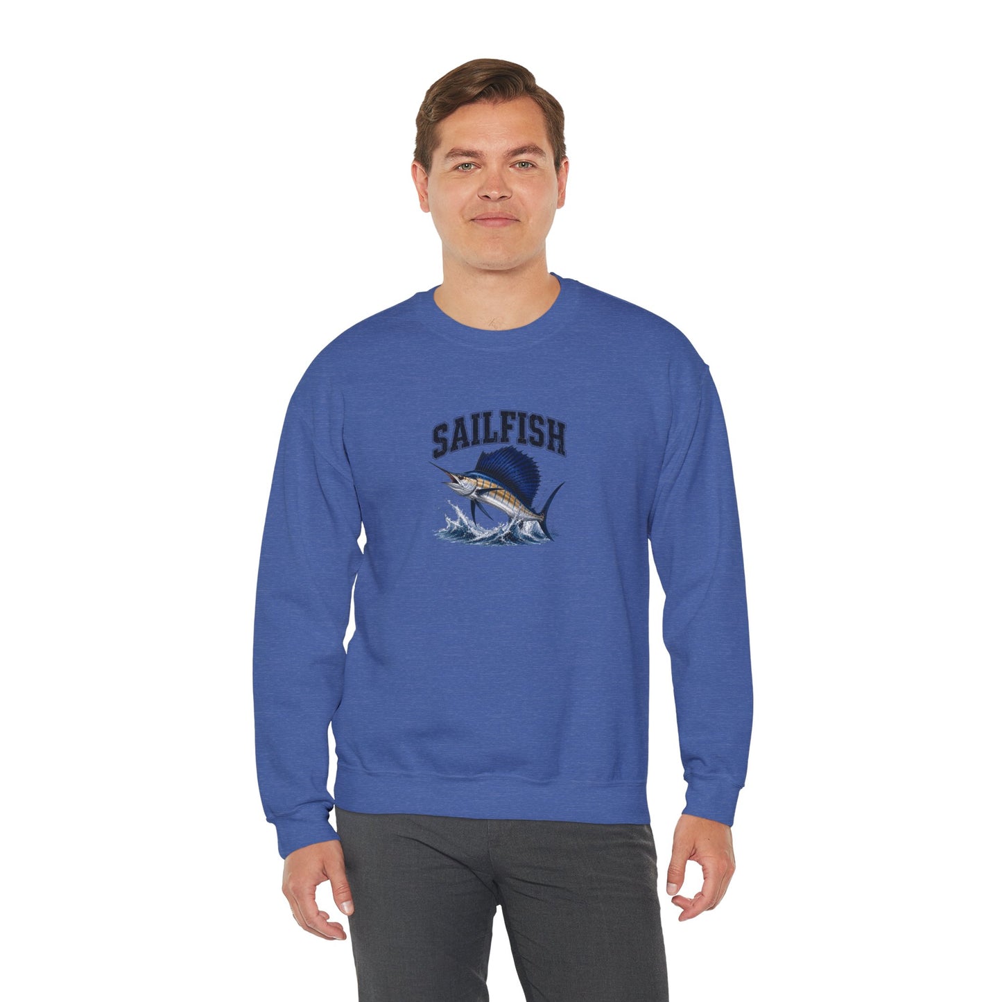 Sailfish Graphic Sweatshirt – Vintage Marlin Fishing Crewneck