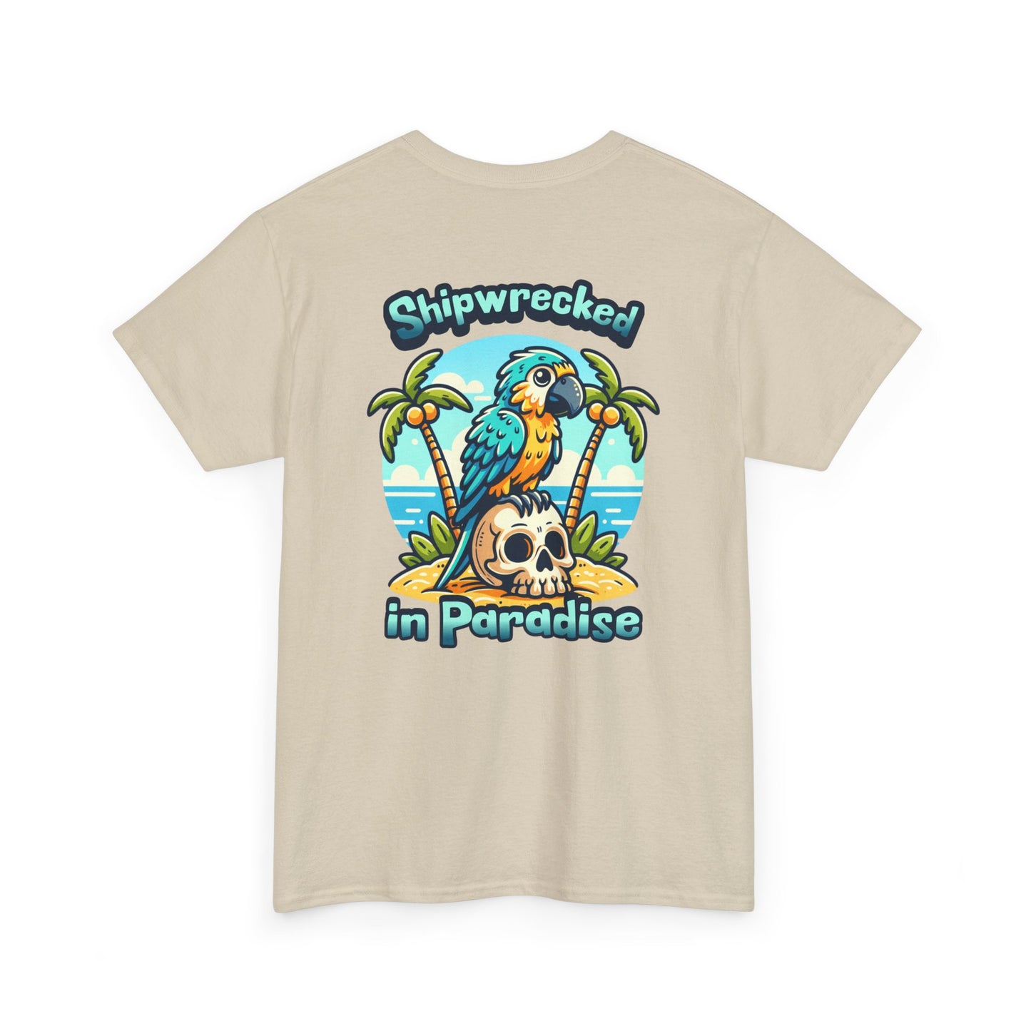Shipwrecked in Paradise Tropical Unisex Heavy Cotton T-Shirt